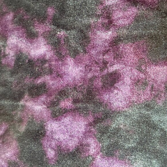 TOPSHOP Velvet Velveteen Velour Purple Tie Dye Crop Top Size Small 4-6 - Picture 3 of 9